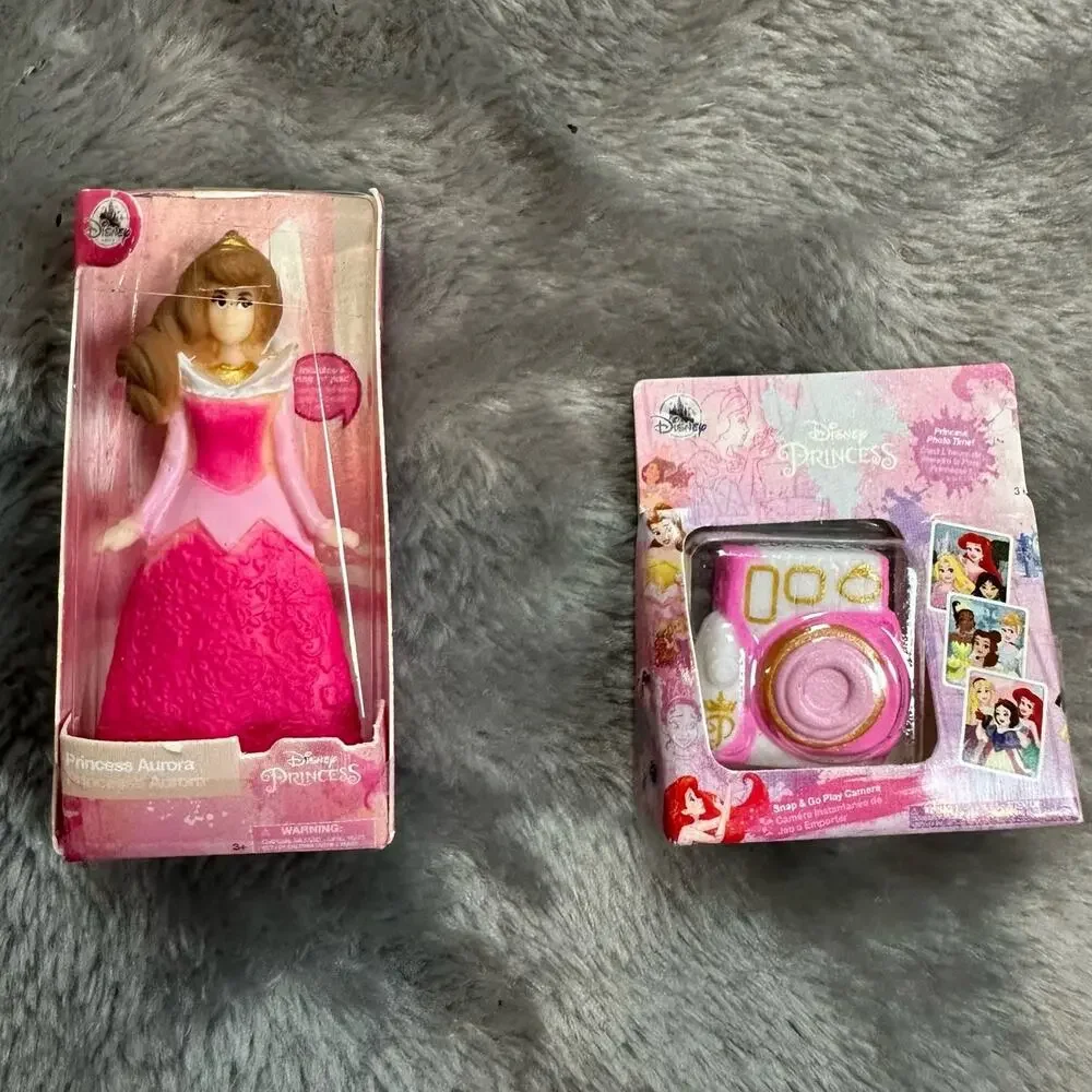 Disney Princess Mini Toys Aurora + Snap.& Go Play Camera Pink Zuru Brands